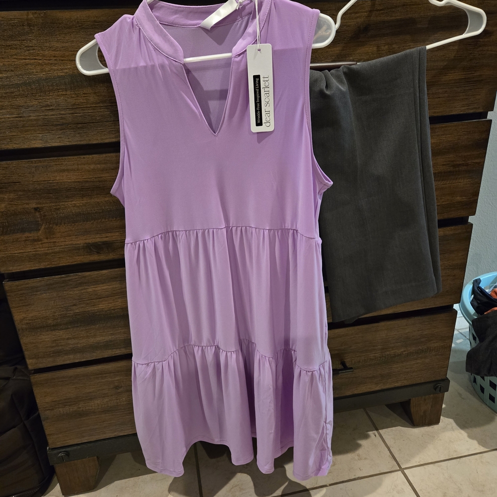 Dear Scarlett Seeveless Lavender Dress Size Large